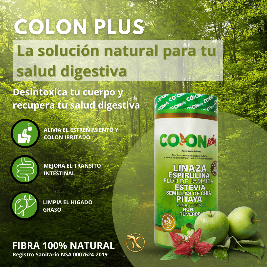 🌿 COLON PLUS - Fibra 100% Natural 🥇